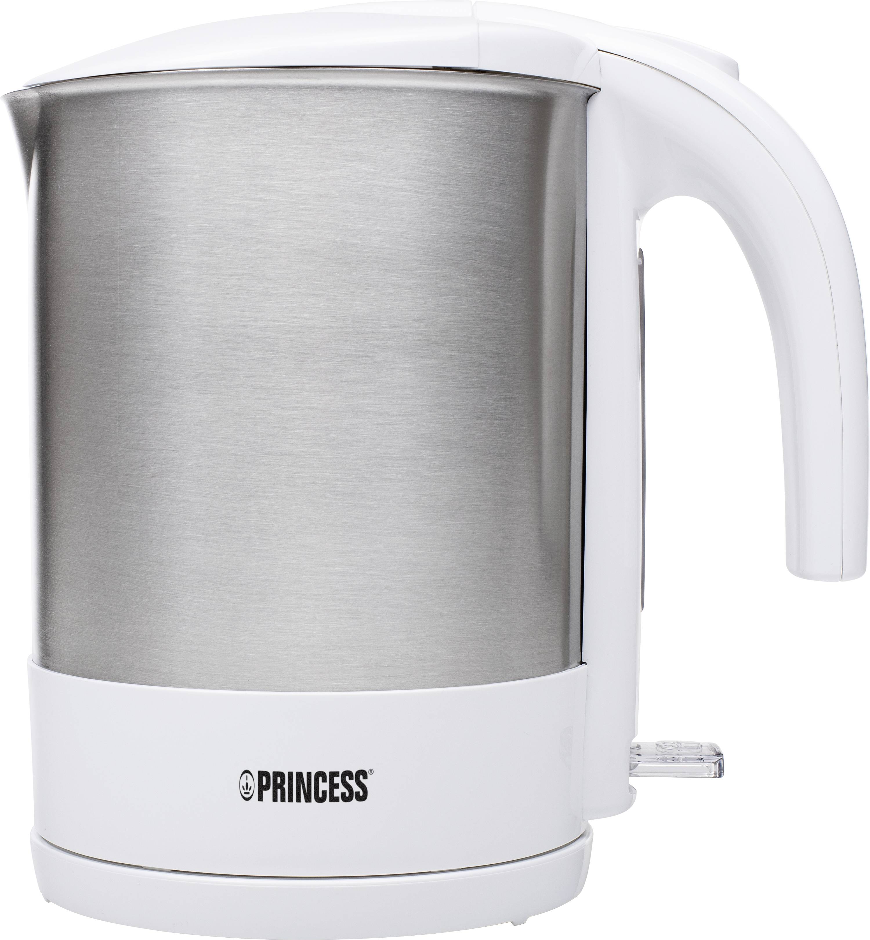 Princess 01.236038.01.001 Calentador de agua Sin cable, Protección contra el recalentamiento Acero inoxidable, Blanco