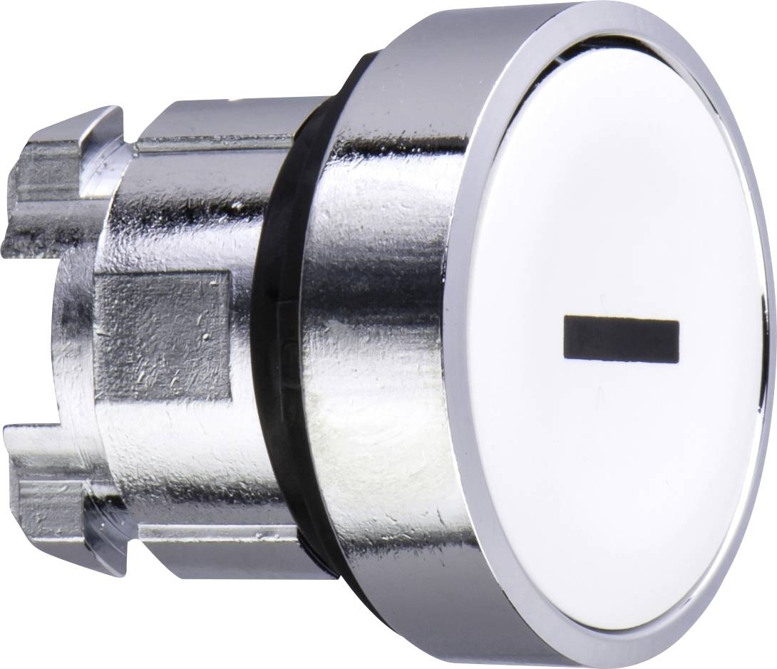 Schneider Electric ZB4BA131 ZB4BA131 Elemento frontal para pulsador Reseteable (Ø) 22 mm I Cromo, Blanco 1 UD(S). Piece
