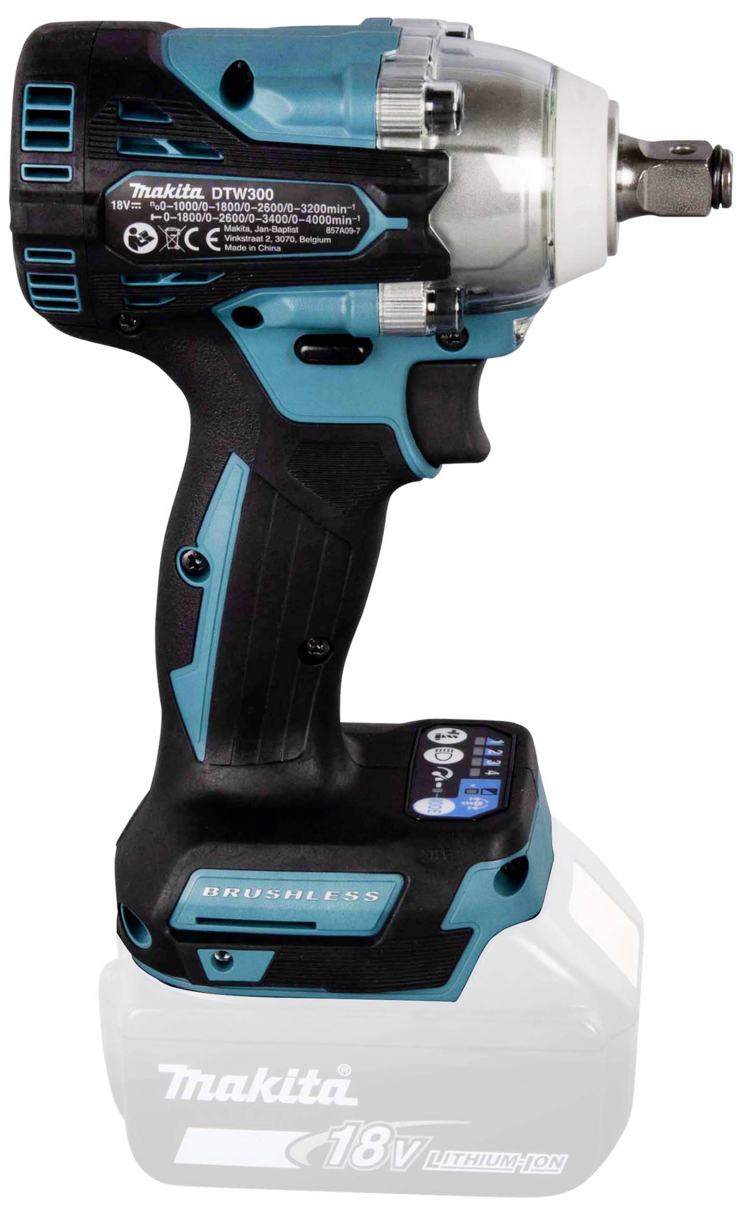 Makita DTW300Z DTW300Z Atornilladores de impacto a batería 18 V Li-Ion Sin batería-5