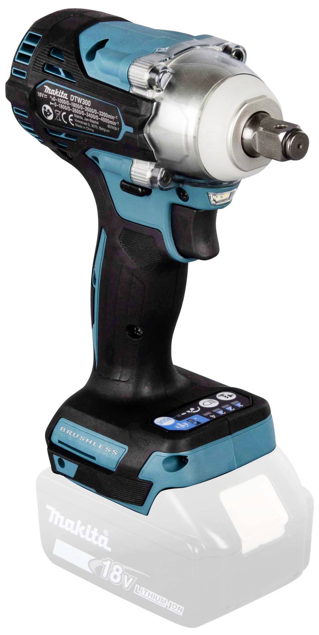 Makita DTW300Z DTW300Z Atornilladores de impacto a batería 18 V Li-Ion Sin batería-6