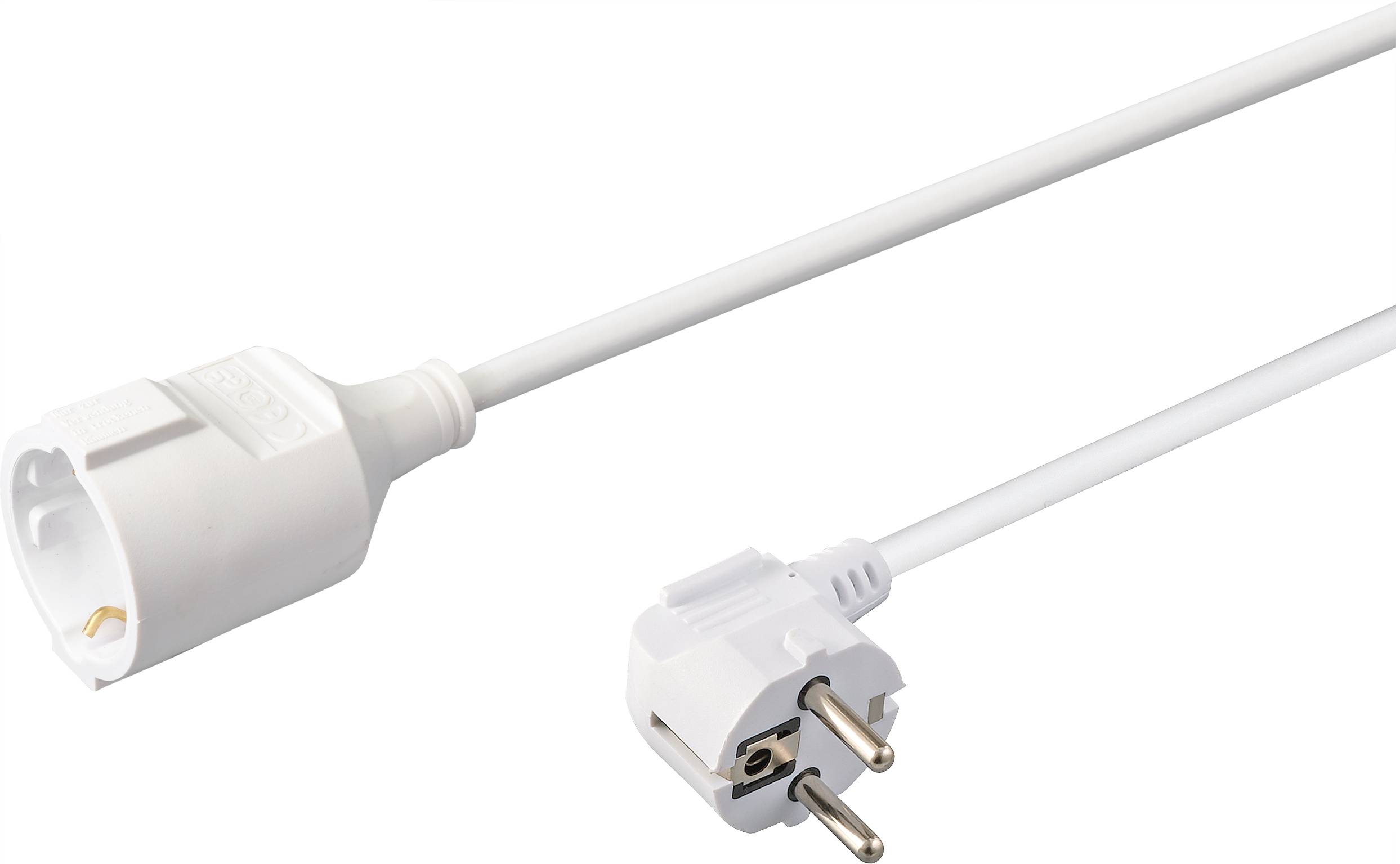 Sygonix SY-4872634 Corriente Extension cable 16 A Blanco 3.00 m H05VV-F 3G 1,5 mm²-0