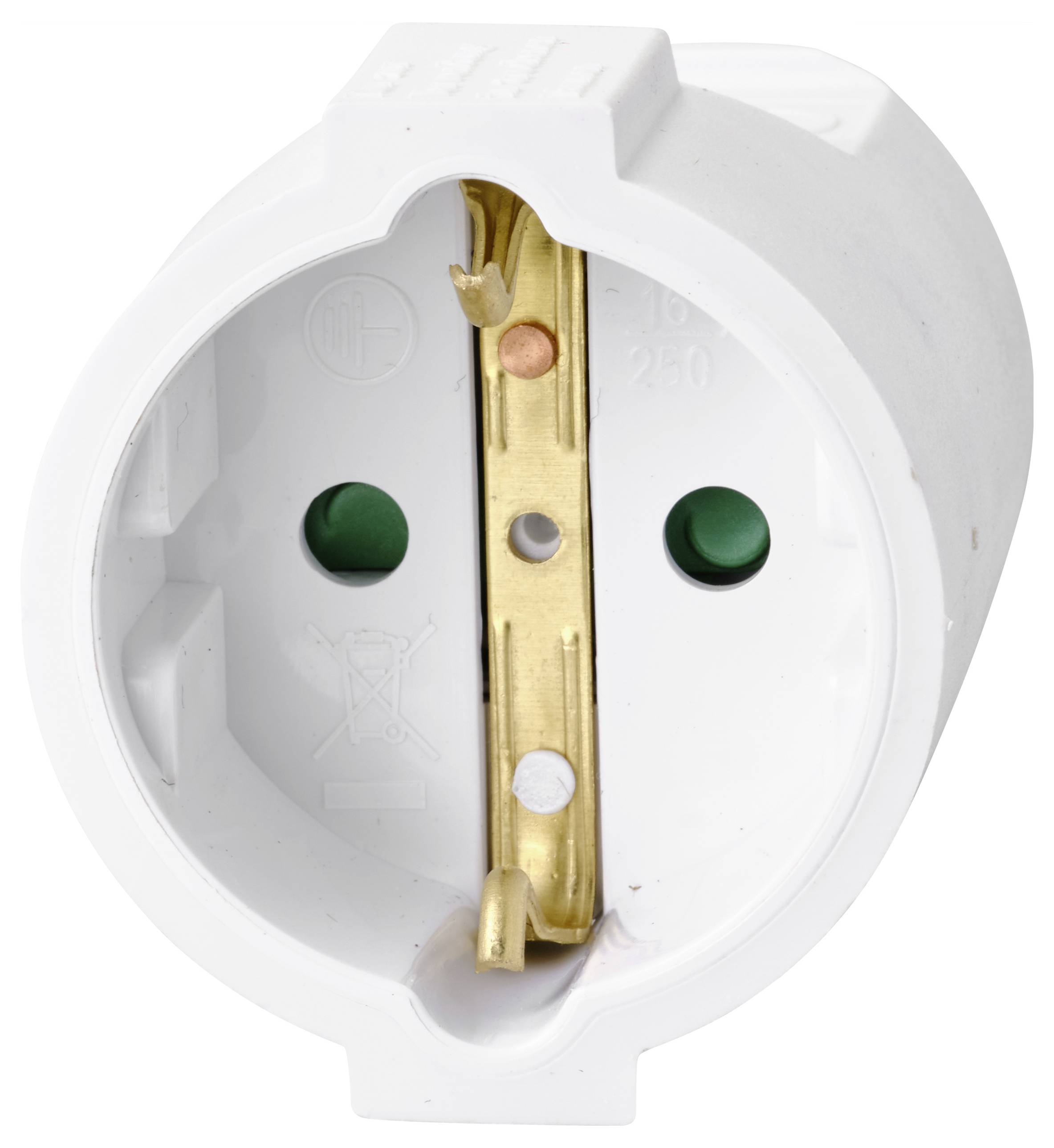 Sygonix SY-4872638 Corriente Extension cable 16 A Blanco 5.00 m H05VV-F 3G 1,5 mm²-2