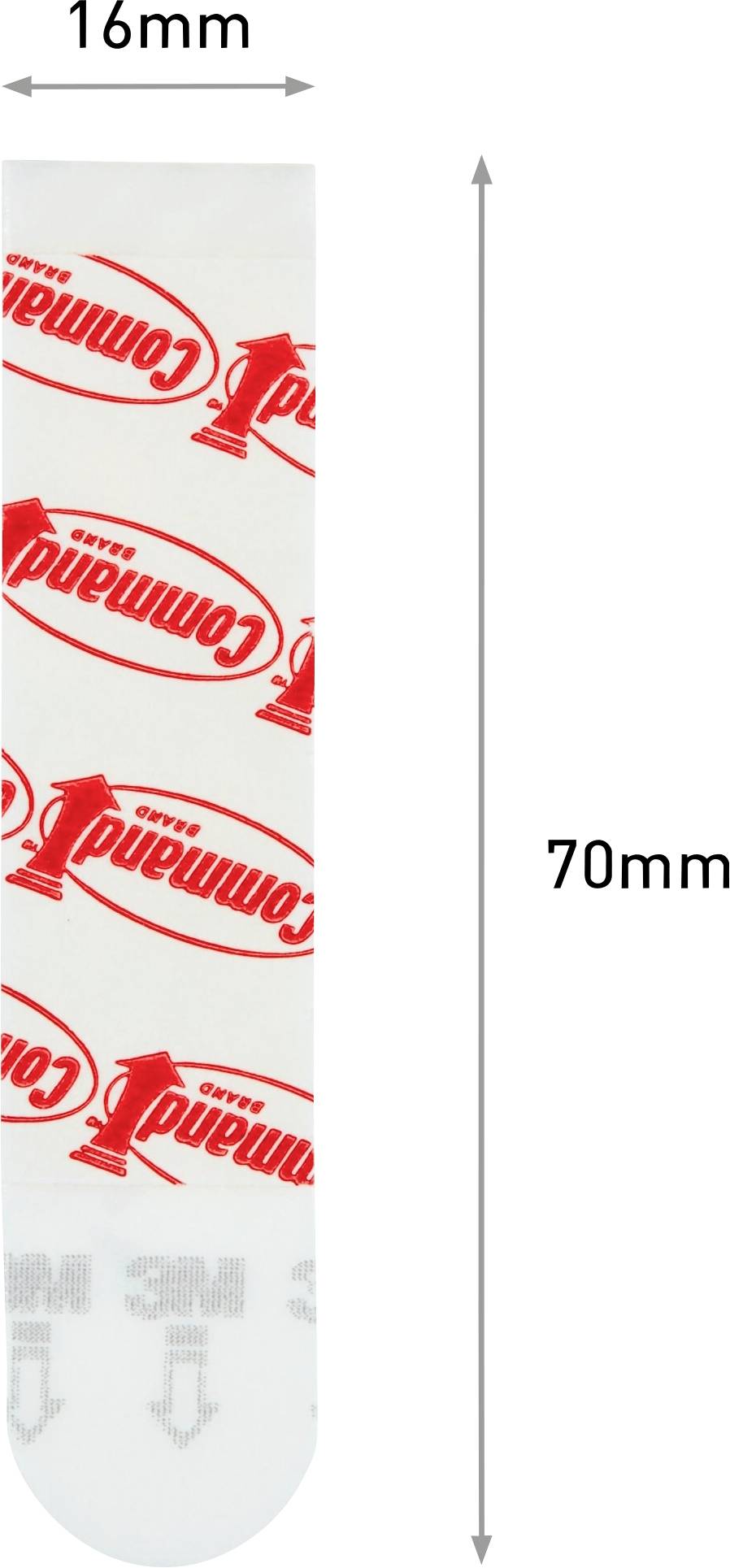 3M Tiras Command ™ M ( x ) 70 mm x 16 mm Blanco Contenido: 10 ST