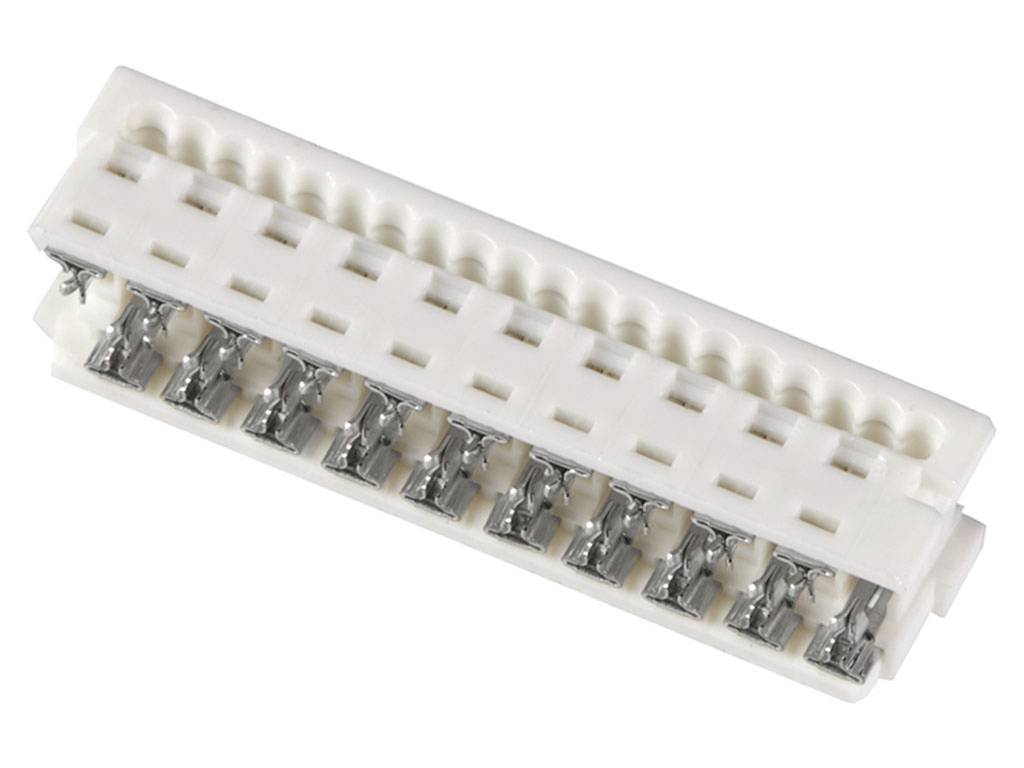 Molex Regleta de conectores hembra (estándar) Número total de polos 20 Dimensión modular: 1.27 mm 903270320 1 UD(S). Bag