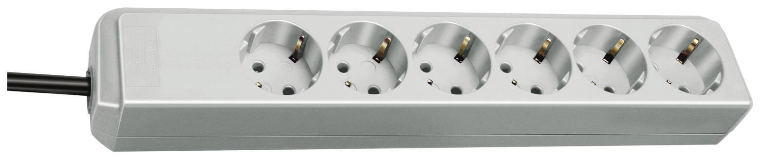 Brennenstuhl 1159450015 Regleta de enchufes 6 veces Gris claro Contacto de puesta a tierra 1 UD(S).