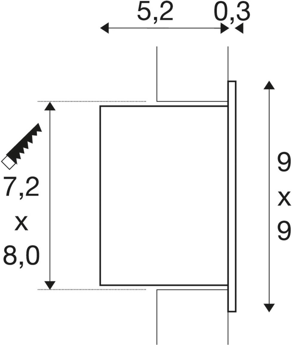 SLV 1000575 FRAME CURVE Lámpara de encastre LED LED instalado de forma fija 3.1 W-4