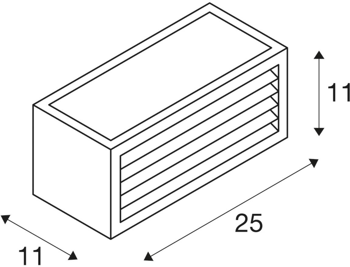 SLV BOX-L 232491 Apliques de pared para exteriores E27 Blanco-1