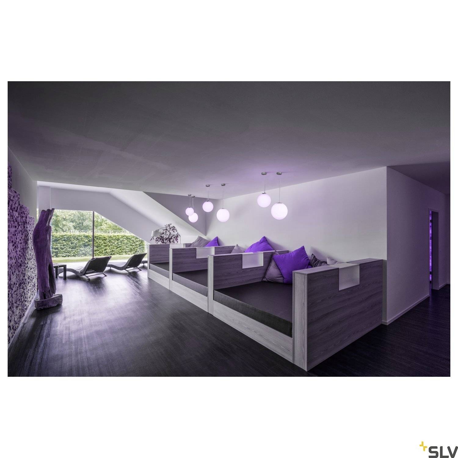 SLV ROTOBALL 40 165410 Luminaria pendular E27 Plata-3