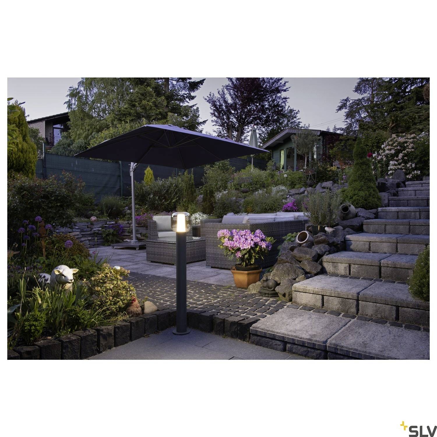 SLV 1004681 OVALISK 100 Lámpara solar de pie para exteriores LED LED instalado de forma fija Antracita-4