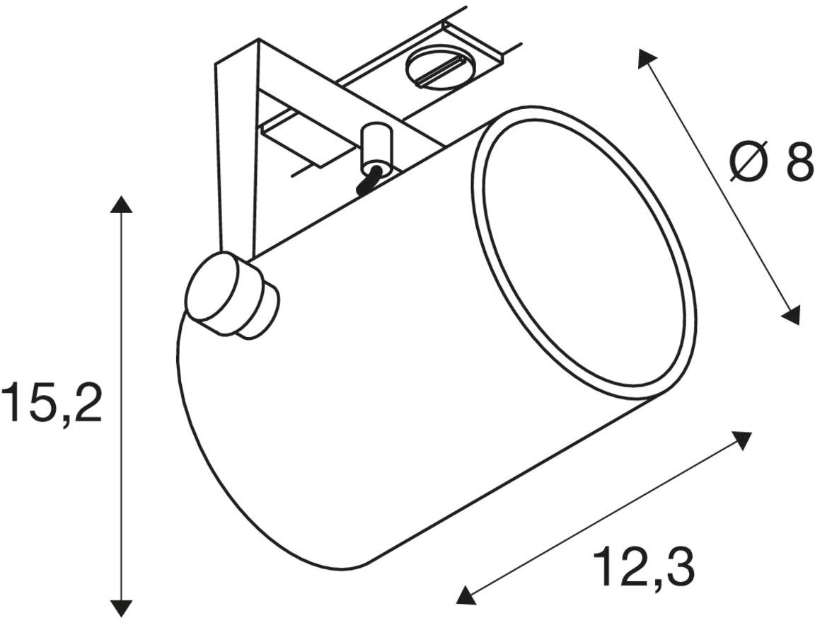 SLV EURO SPOT TRACK 1001861 Difusor de techo Schwarz-2