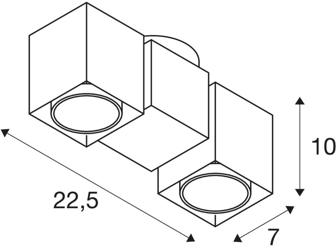 SLV 1002215 ALTRA DICE Apliques de pared, Plafón GU10 Schwarz-6