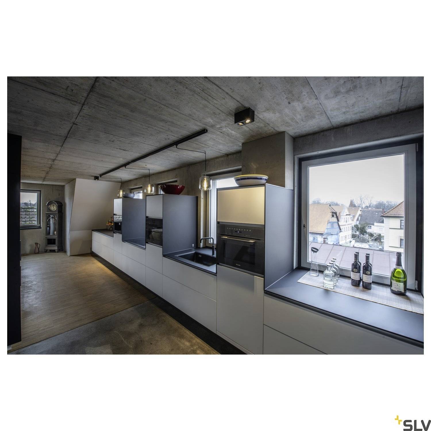 SLV 1002005 TRILEDO Plafón GU10 Schwarz-2