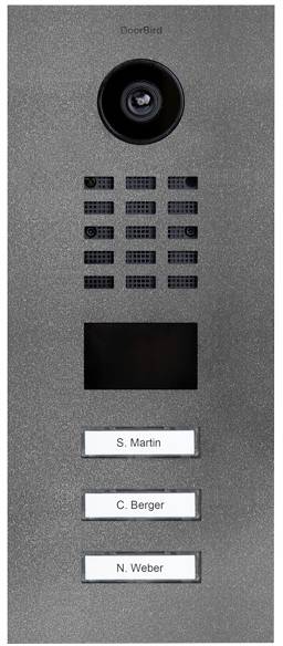 DoorBird D2103V Intercomunicador de puerta con vídeo IP LAN Unidad exterior Acero inoxidable, Hierro mica (mate seda)-0