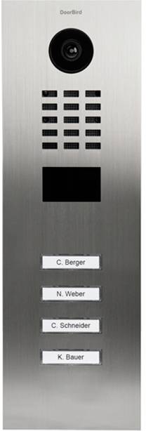DoorBird D2104V Intercomunicador de puerta con vídeo IP LAN Unidad exterior Acero inoxidable V4A (cepillado)-0