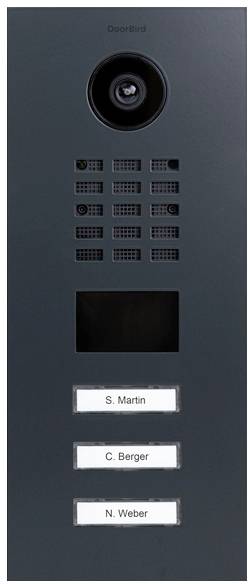 DoorBird D2103V Intercomunicador de puerta con vídeo IP LAN Unidad exterior Acero inoxidable, RAL 7016 (mate seda)-0