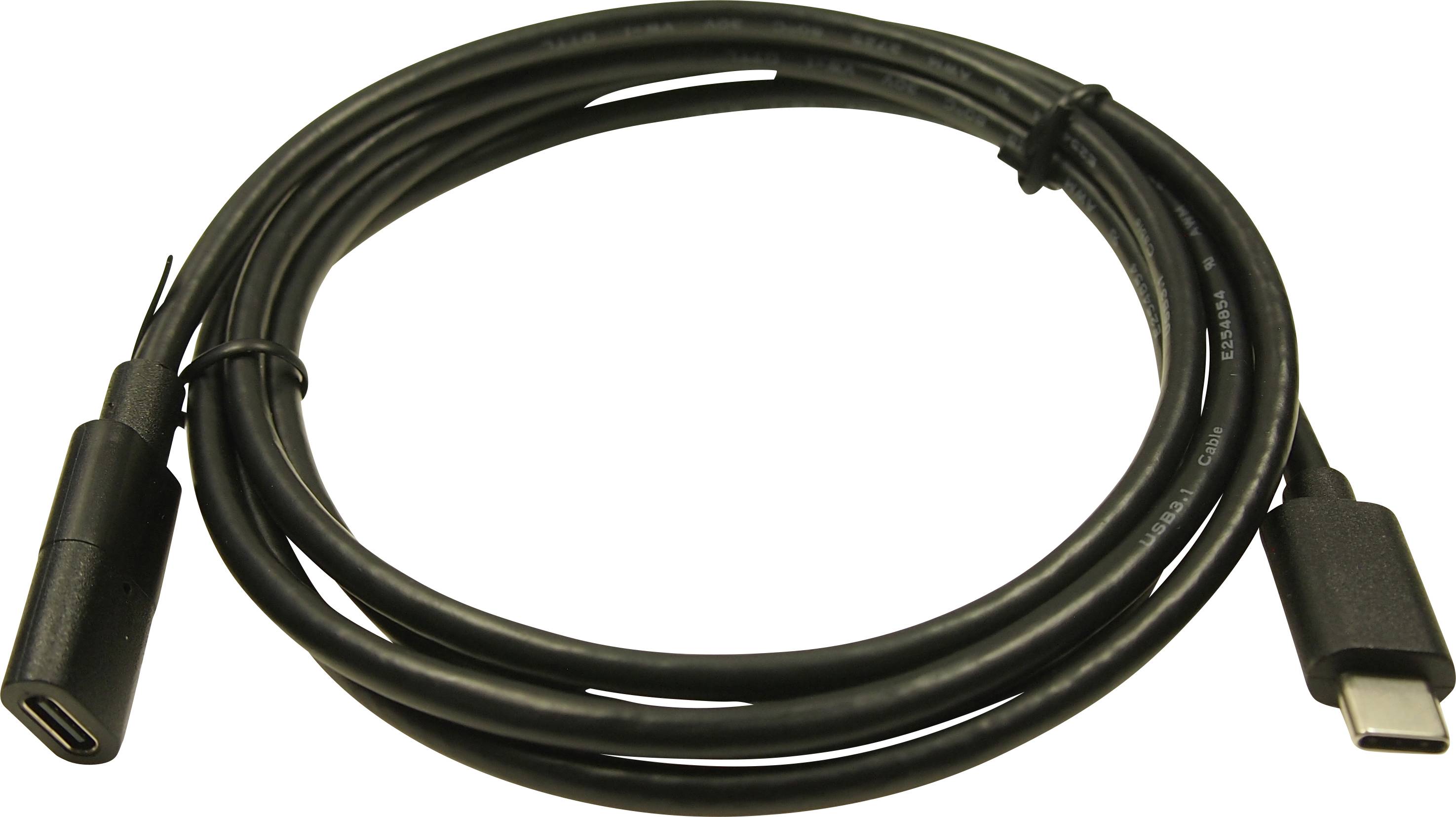 Cliff Cable USB Conector hembra USB-C® , Conector USB-C® 1.50 m Schwarz FCR72004