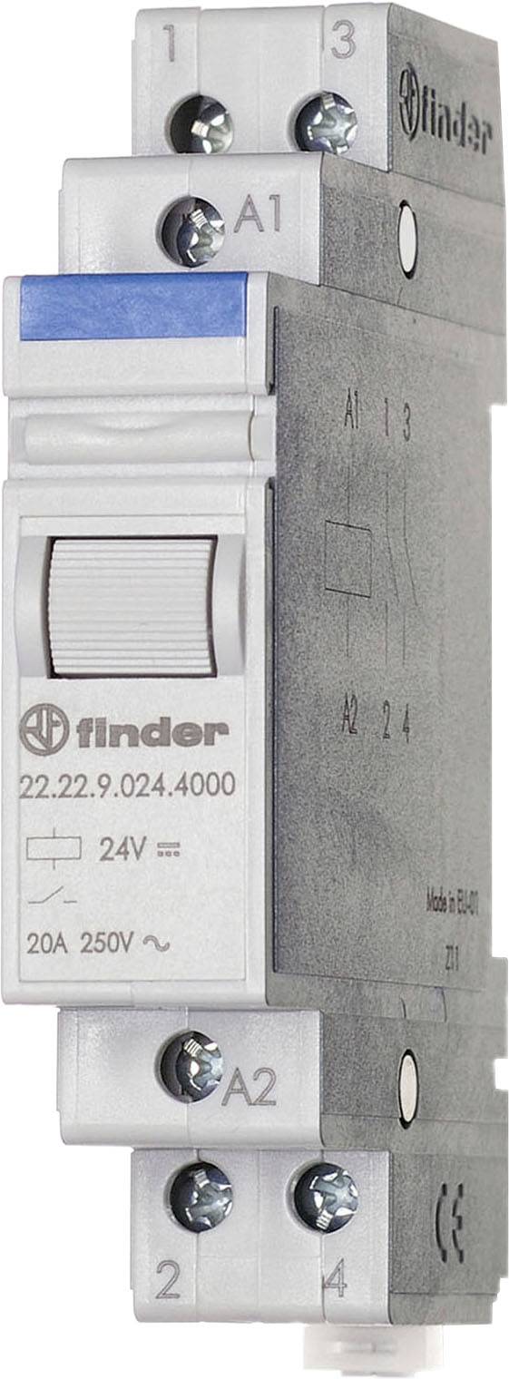 Finder 22.22.9.048.4000 Relé industrial Corriente de conmutación (máx.): 20 A 2 contactos NA Piece 1 UD(S).
