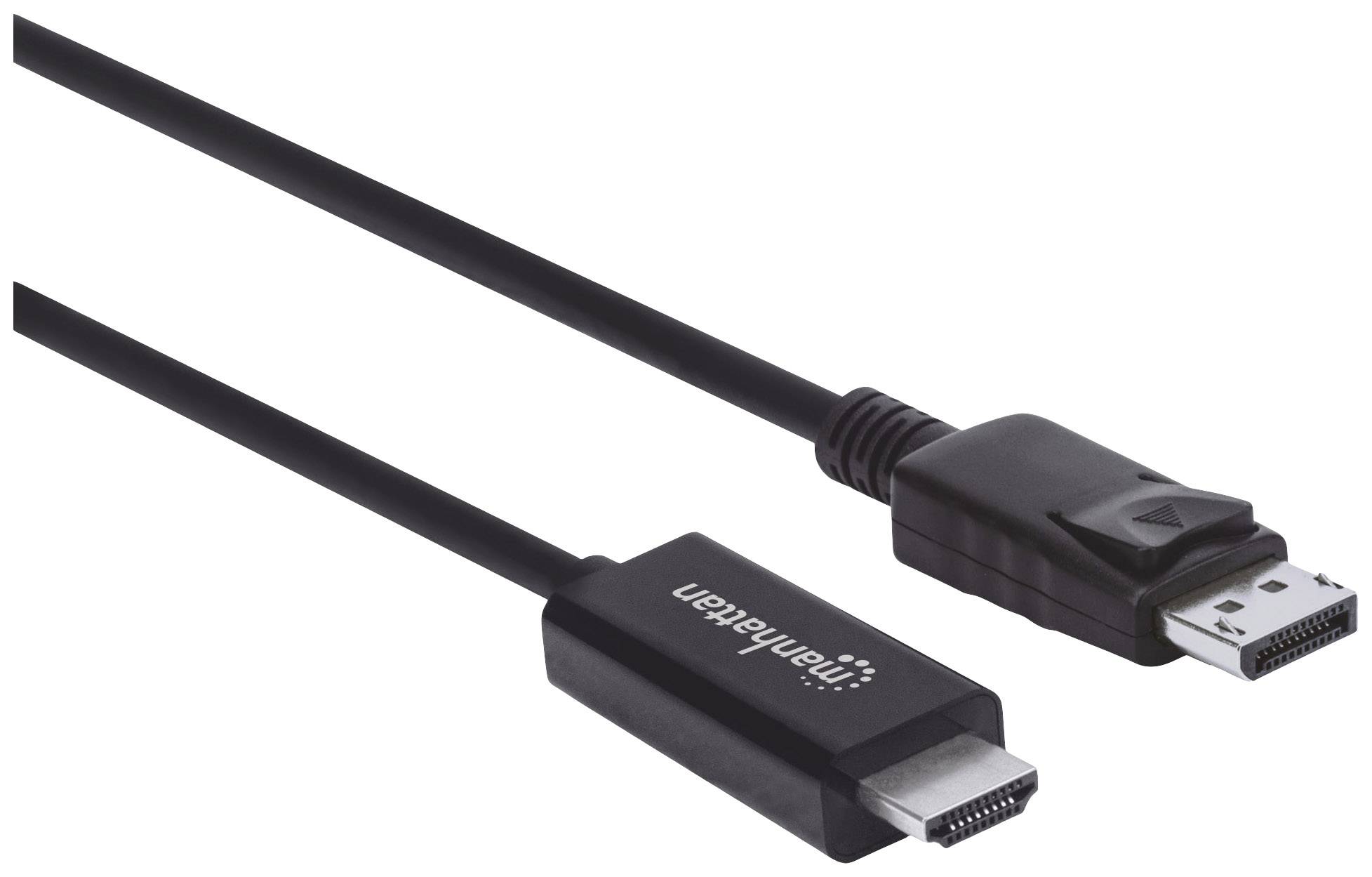 Manhattan DisplayPort / HDMI Cable adaptador Conector DisplayPort, Conector para HDMI 3.00 m Schwarz 153218 Cable DisplayPort