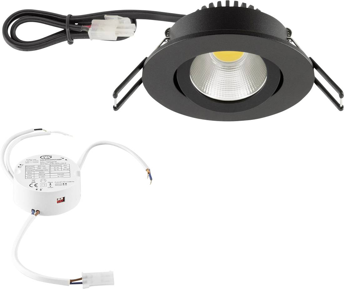 EVN PC20D60902 PC20D60902 Lámpara LED de encastre LED LED instalado de forma fija 6 W Schwarz-0