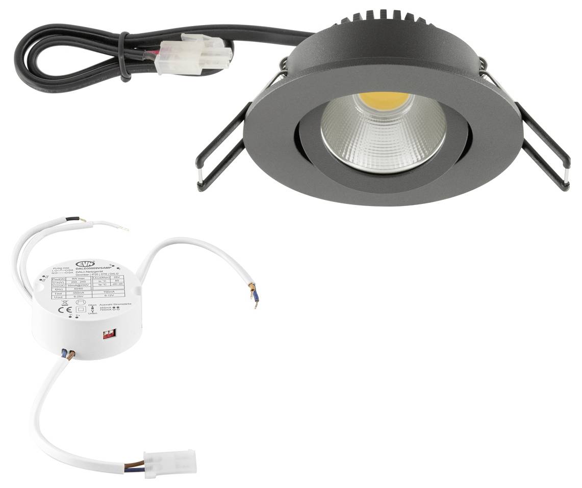 EVN PC20D61602 PC20D61602 Lámpara LED de encastre LED LED instalado de forma fija 6 W Antracita-1