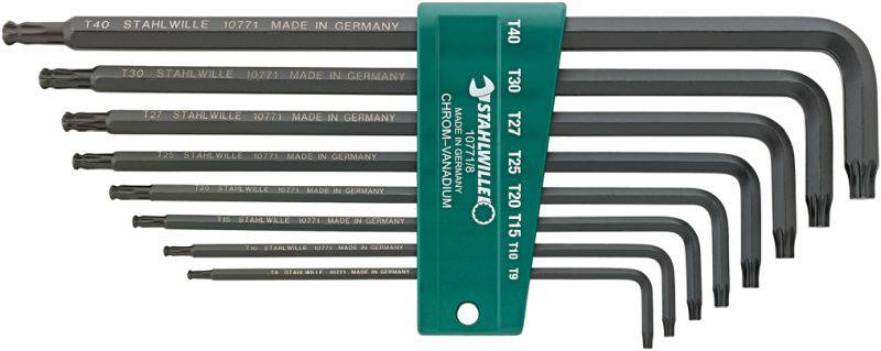 Stahlwille 10771/8 SATZ KUGELKOPF-WINKELSCHRAUBENDREHER TX Juego de destornillador acodado