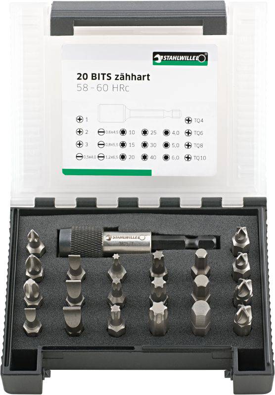 Stahlwille 1204/21-2 BIT-SET IN KUNSTSTOFFBOX 96080122 Kit de puntas
