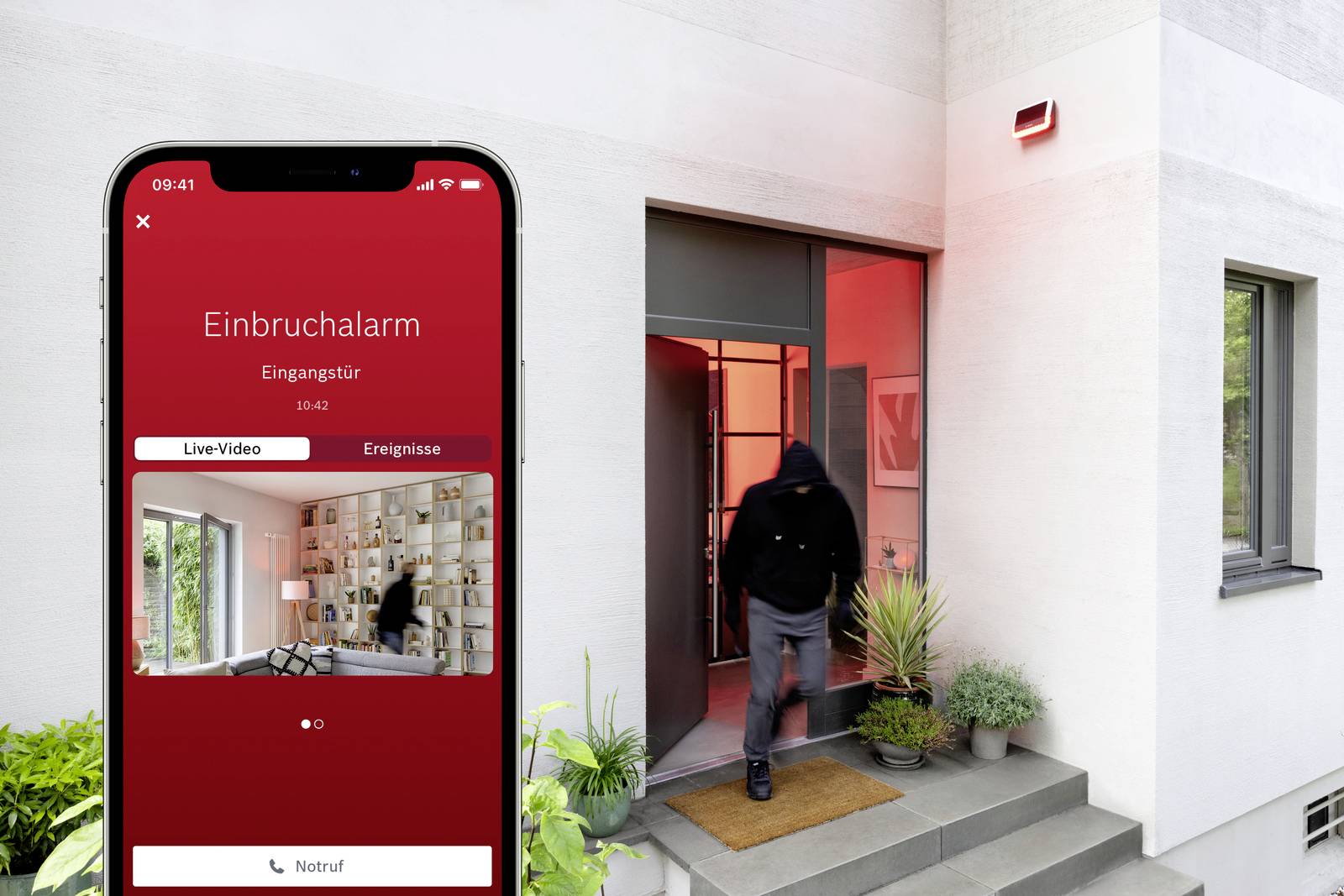 8750001471 Bosch Smart Home Sirena inalámbrica, Sirena inalámbrica con luz de señalización, Sirena con lámpara de señali-2