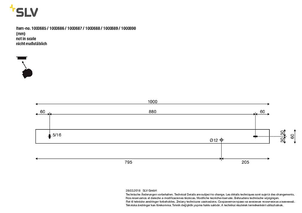 SLV 1000686 Q-LINE ® Plafón LED LED LED instalado de forma fija 46 W Schwarz-4