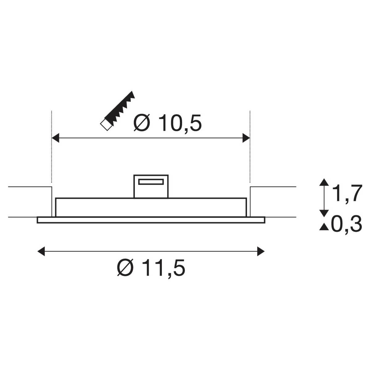SLV 1004694 SENSER 12 Lámpara LED de encastre LED LED instalado de forma fija Blanco-2