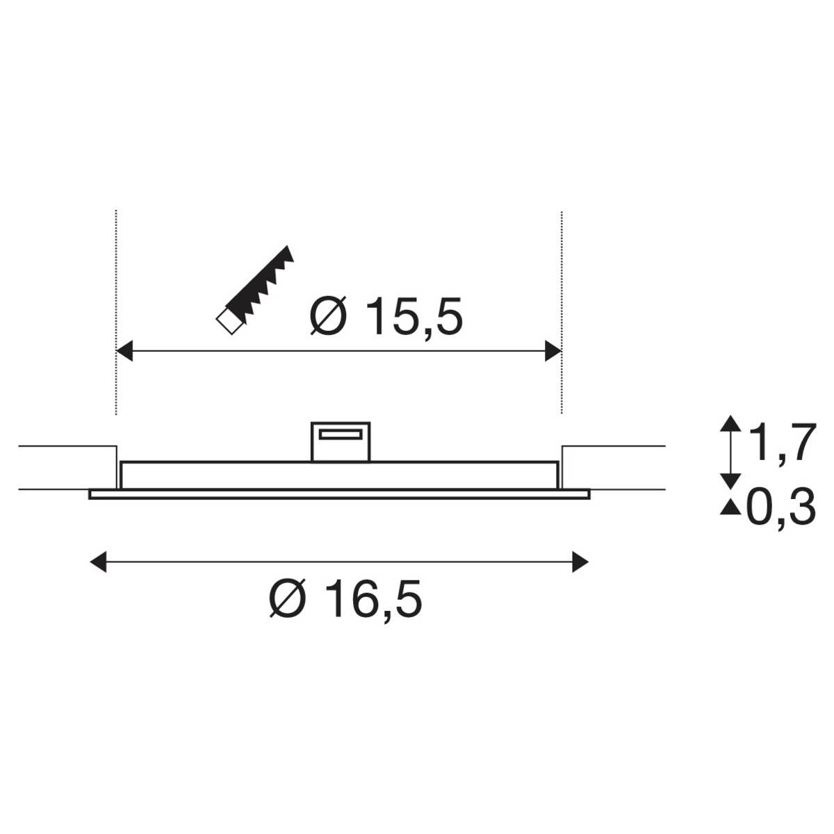 SLV 1004695 SENSER 18 Lámpara LED de encastre LED LED instalado de forma fija Blanco-3