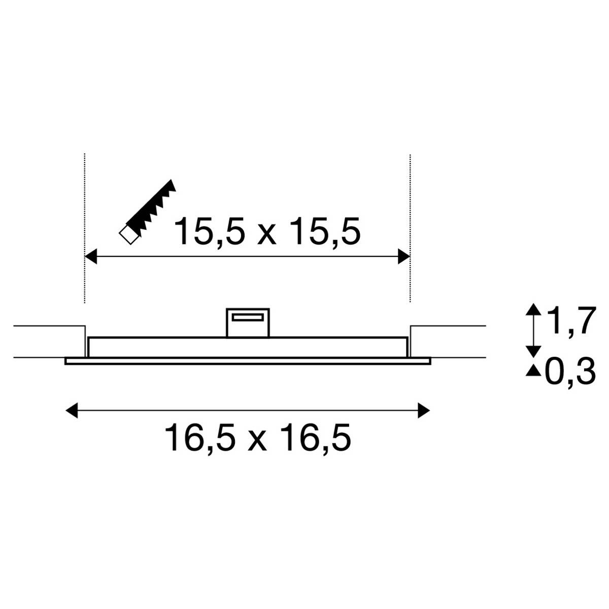 SLV 1003012 SENSER 18 Lámpara LED de encastre Complemento LED LED instalado de forma fija Blanco-3