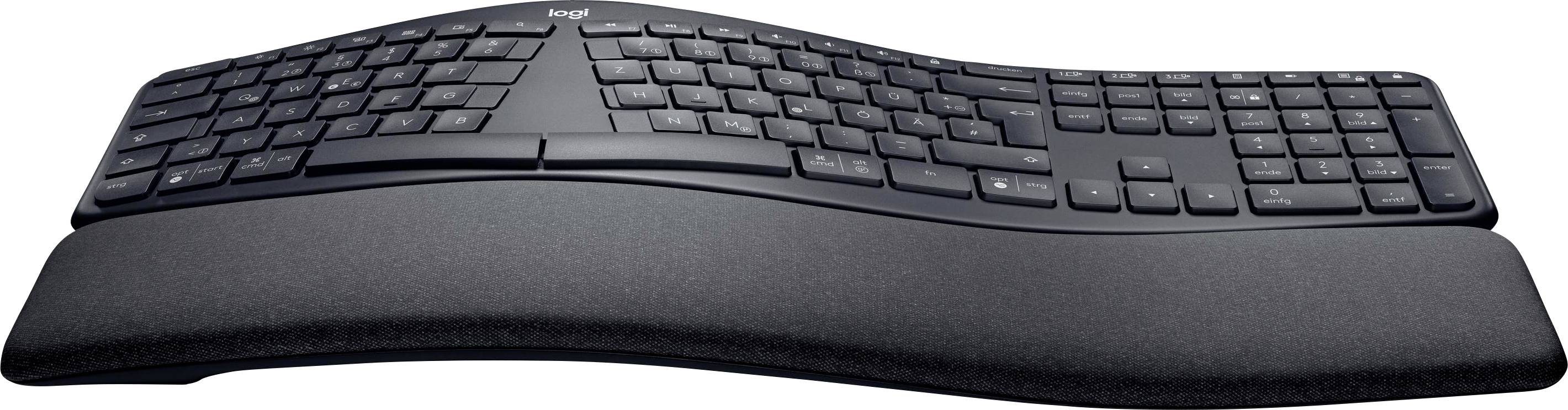 Logitech Ergo K860 Sin cable Teclado Suizo, QWERTZ Schwarz Ergonómico-0