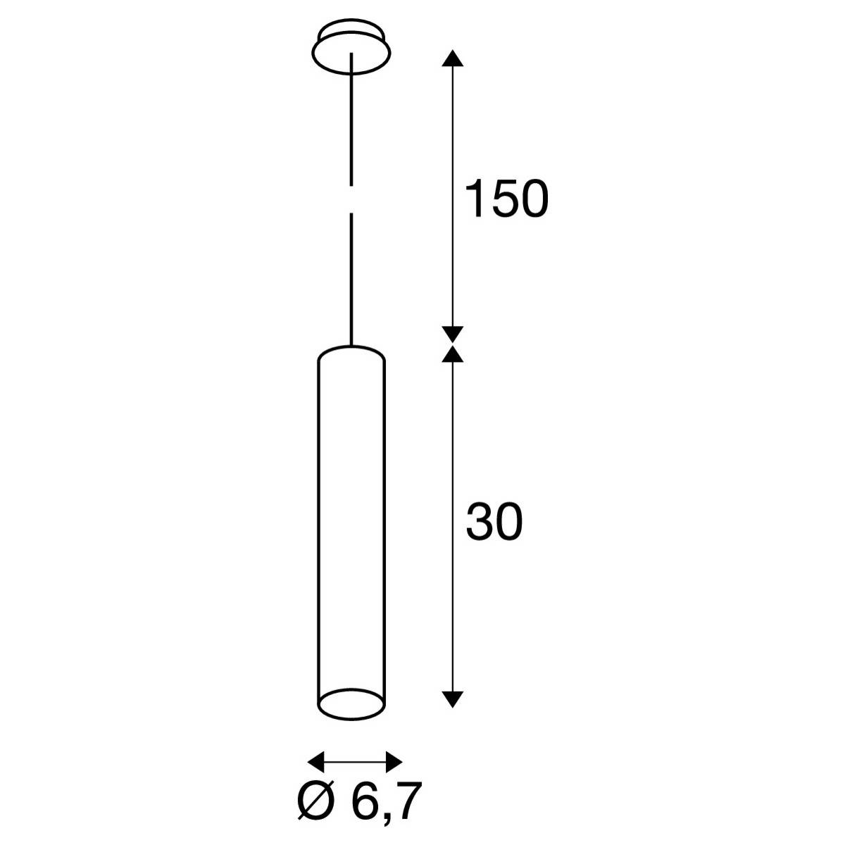 SLV ENOLA B 151851 Luminaria pendular Bombilla de bajo consumo GU10 50 W Blanco-4