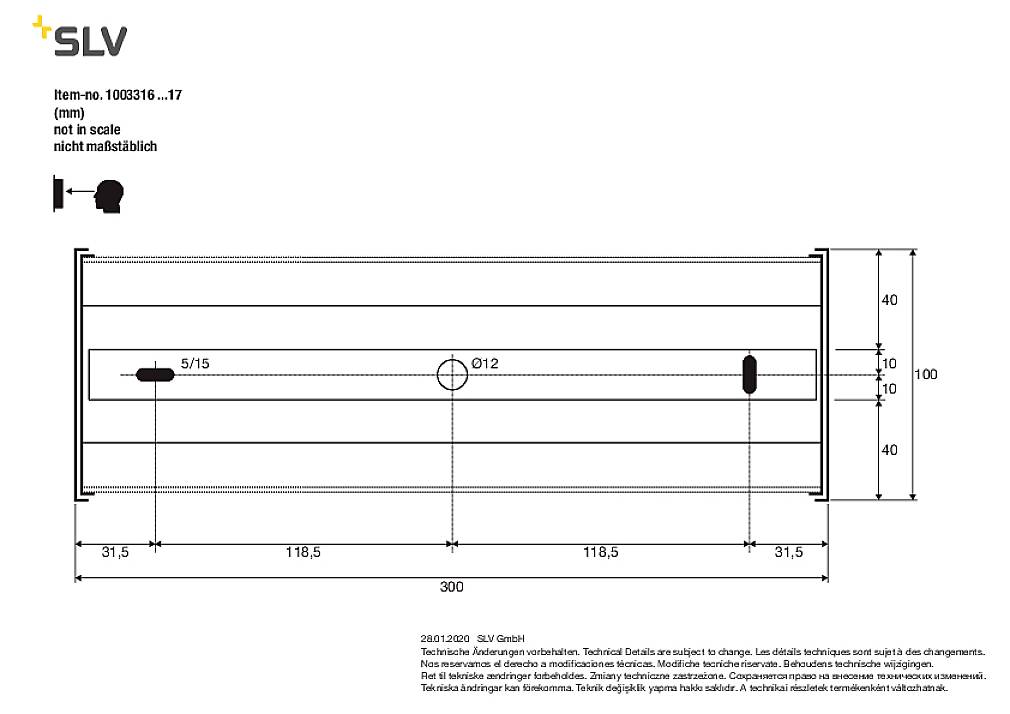 SLV CHROMBO 1003316 Apliques LED de pared LED instalado de forma fija 11 W Módulo LED Blanco-4