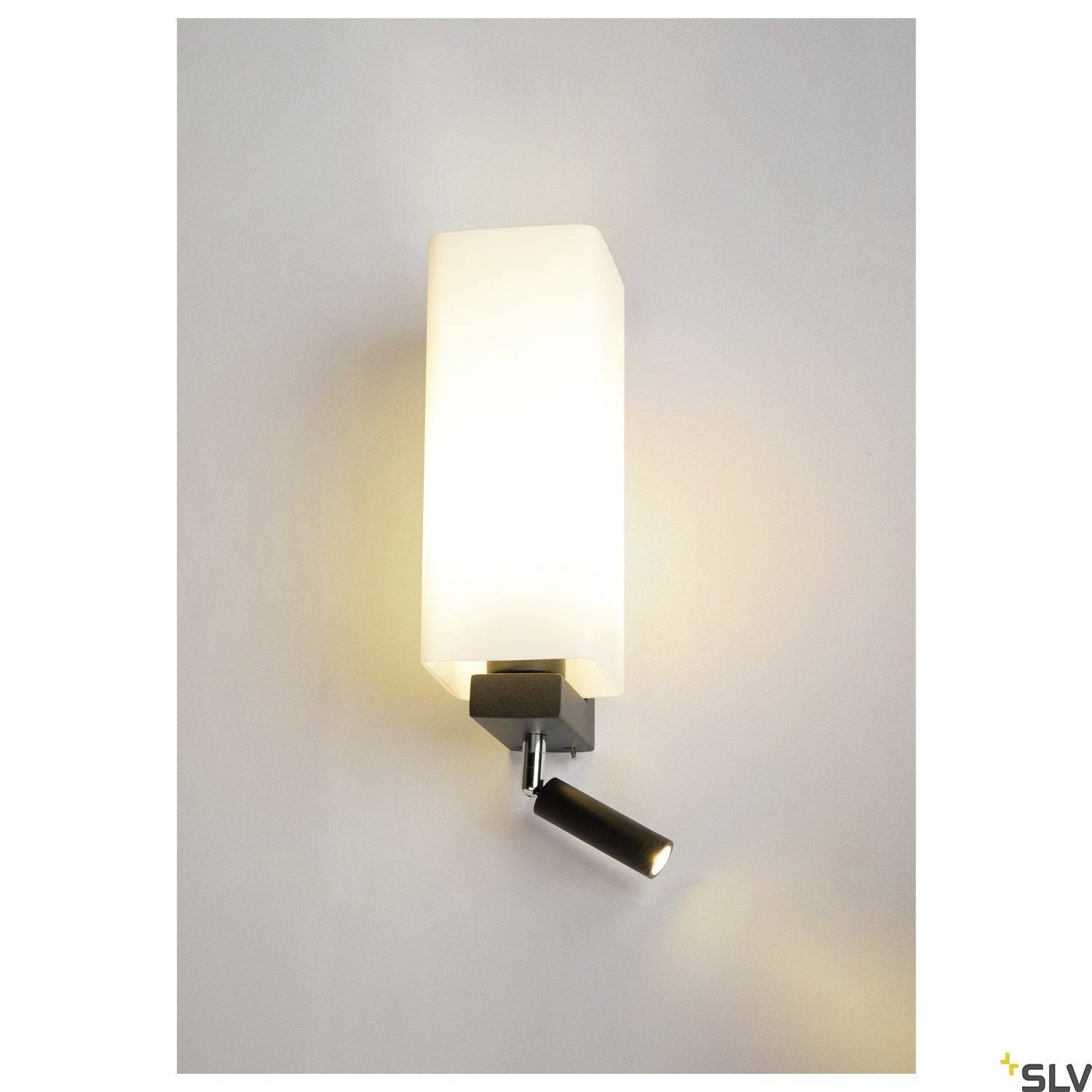 SLV QUADRASS SPOT 1003428 Apliques LED de pared E27 2 W LED Schwarz-5