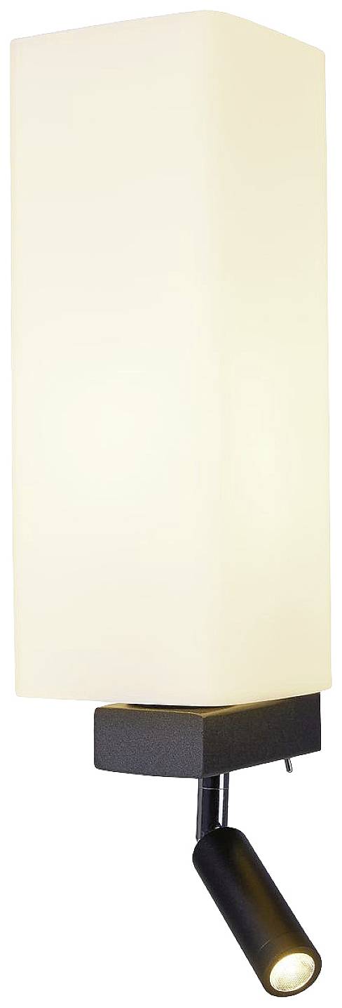 SLV QUADRASS SPOT 1003428 Apliques LED de pared E27 2 W LED Schwarz-1