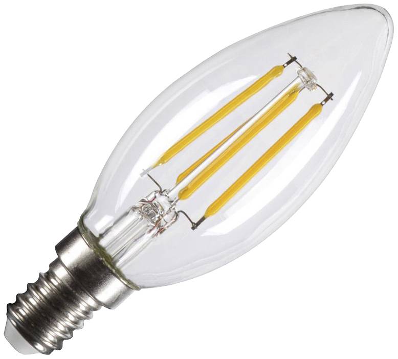 SLV 1005284 LED Clase de eficiencia energética F (A - G) E14 Forma de vela 4.2 W Blanco cálido (Ø x ) 35 mm x 98 mm Aten-0