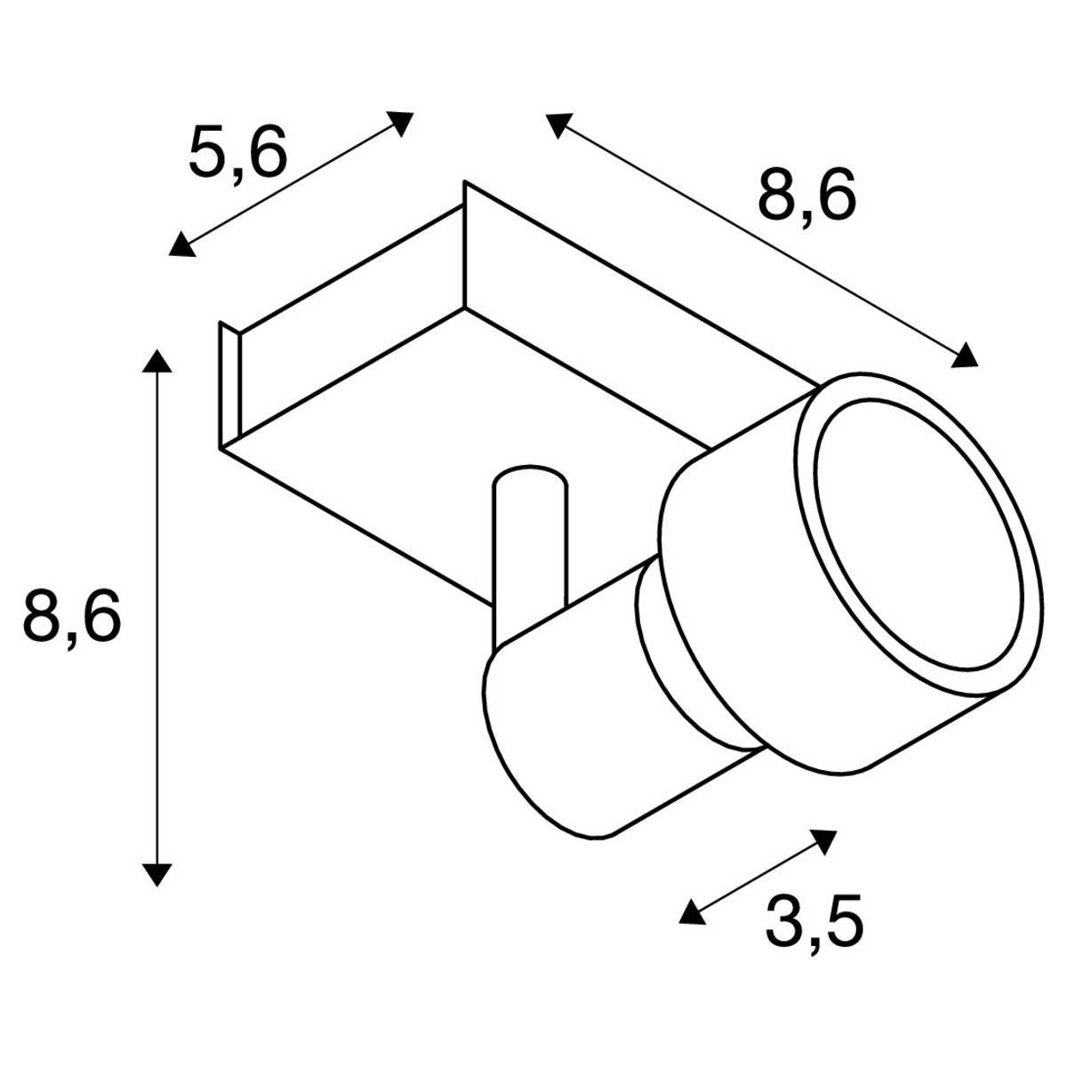 SLV PURI 147360 Apliques de pared GU10 50 W Schwarz-4