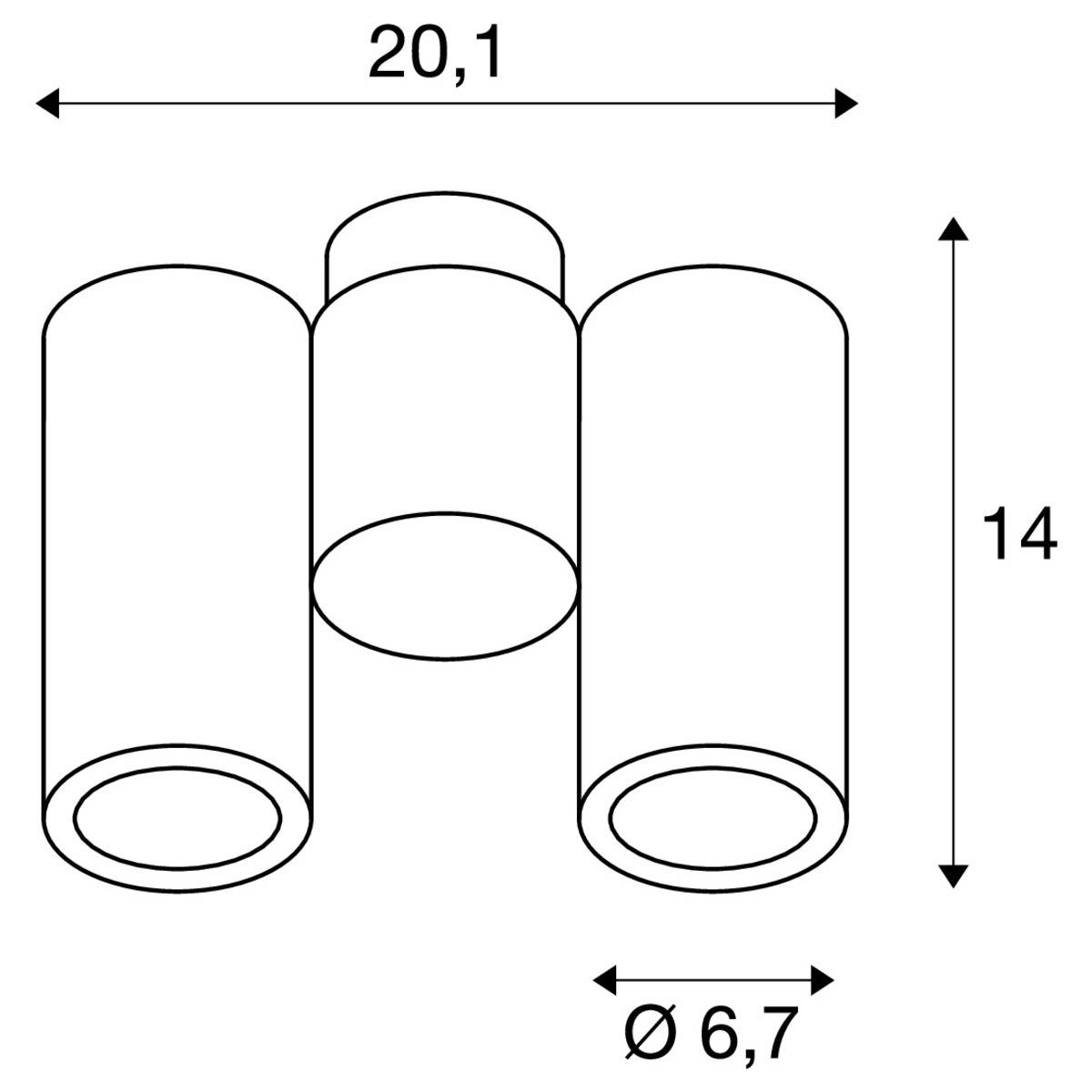 SLV ENOLA B 151830 Apliques de pared GU10 50 W Schwarz-3