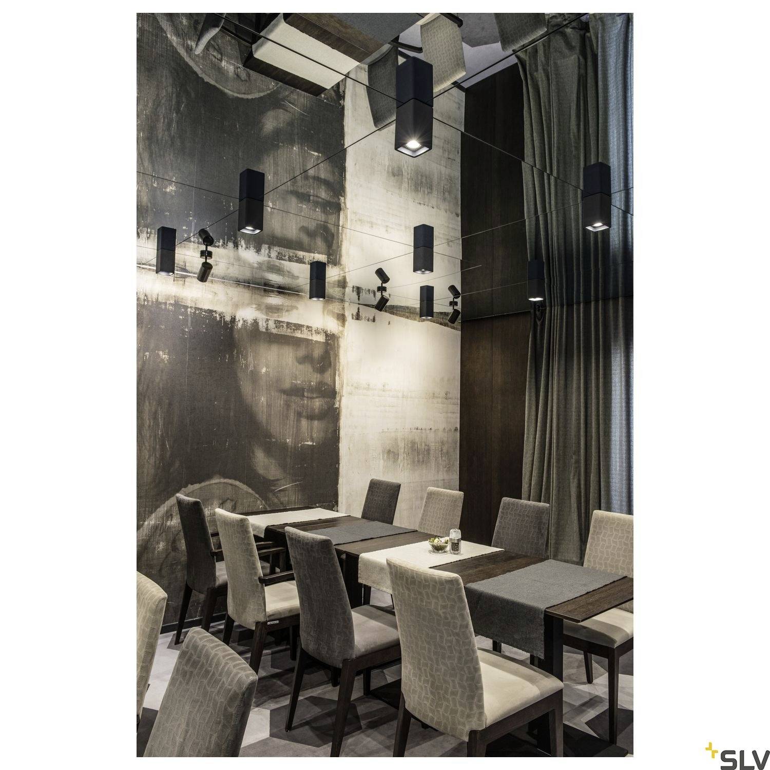 SLV ENOLA B 152010 Apliques de pared GU10 50 W Schwarz-2