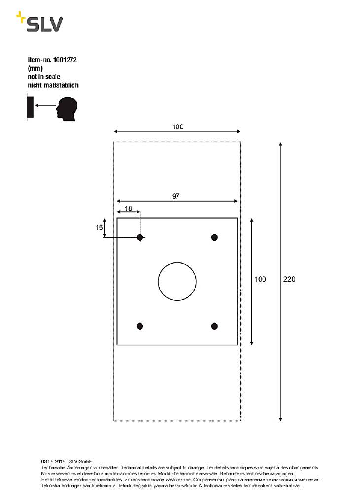 SLV FENDA 1001272 Apliques de pared E27 40 W Blanco-13