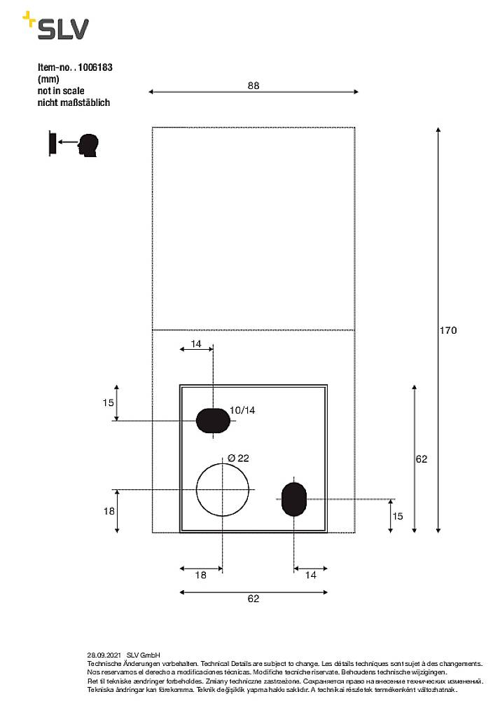 SLV GRAFIT 1006183 Apliques de pared E27 Antracita-8