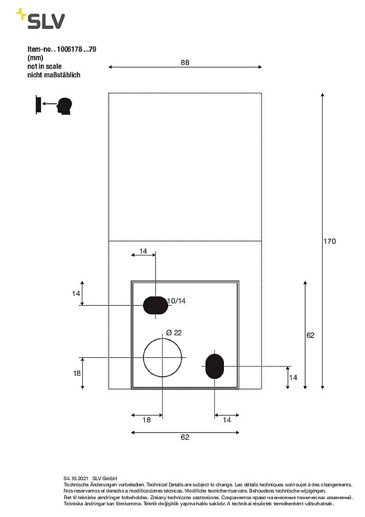SLV GRAFIT 1006178 Apliques de pared E27 Antracita-6