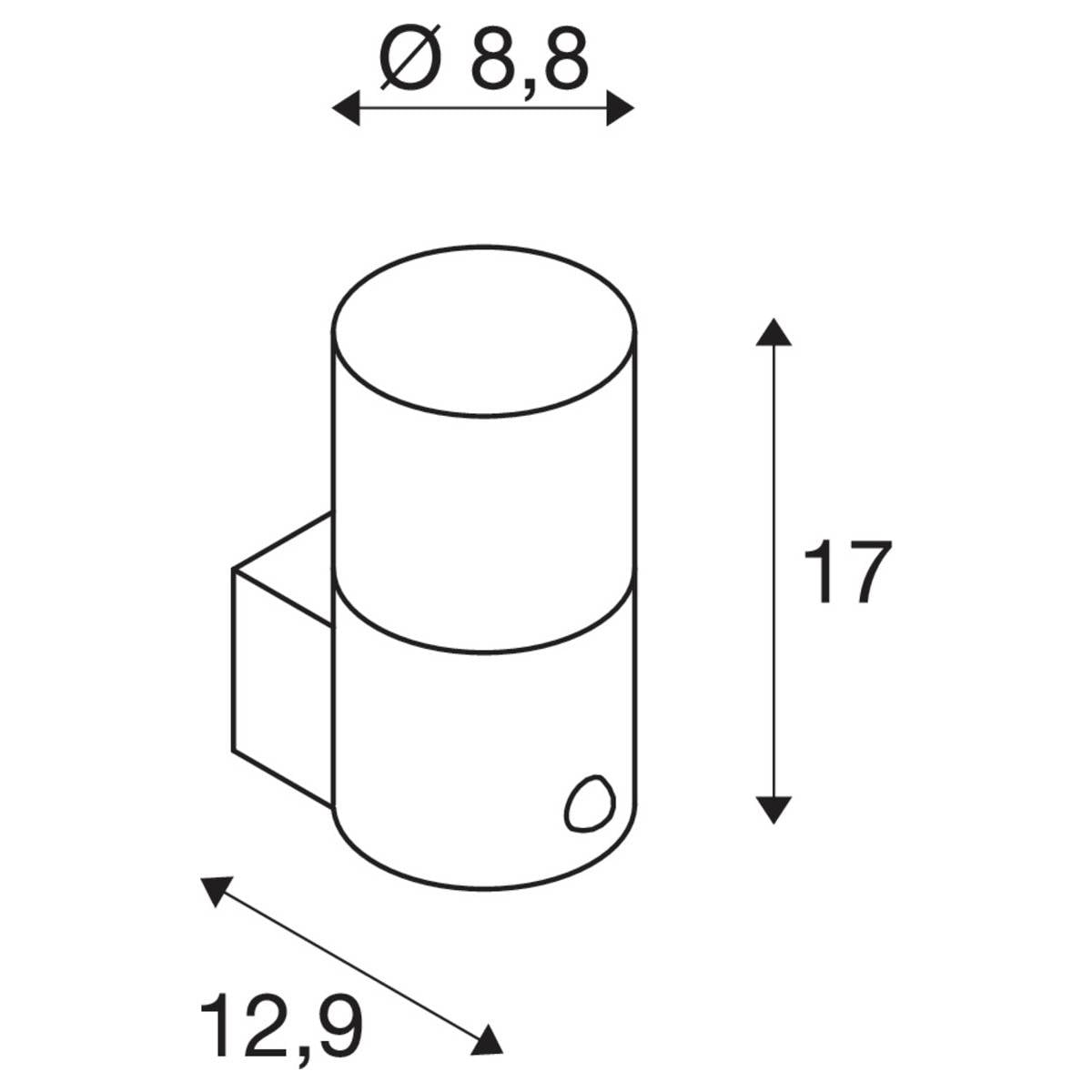 SLV GRAFIT 1006179 Apliques de pared E27 Antracita-7