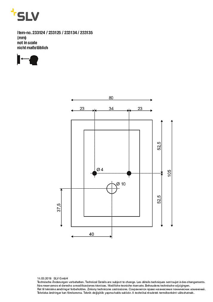 SLV MYRA DISPLAY 233134 Apliques LED de pared para exteriores GU10 50 W Gris-5