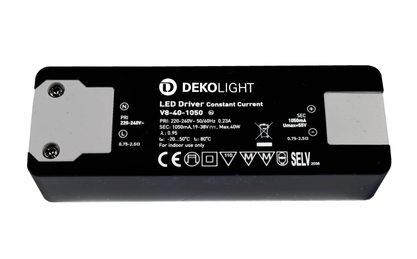 Deko Light Basic CC Transformador de LED Corriente constante 40 W 1050 mA 19 - 38 V 1 UD(S).
