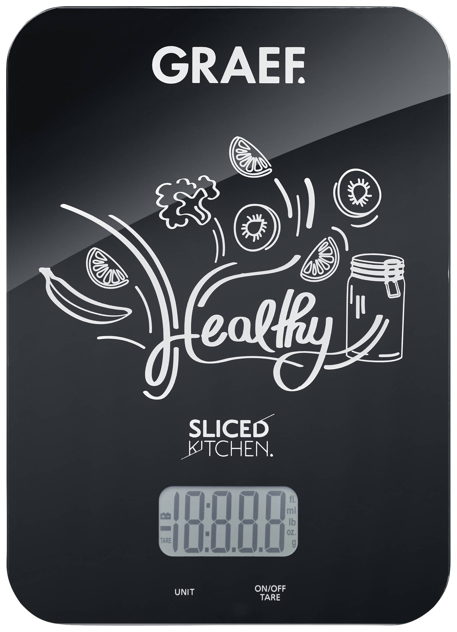 Graef KS 202 Báscula de cocina Digital Gama de pesado (máx.)=5 kg Schwarz 200 x 145 x 17-0