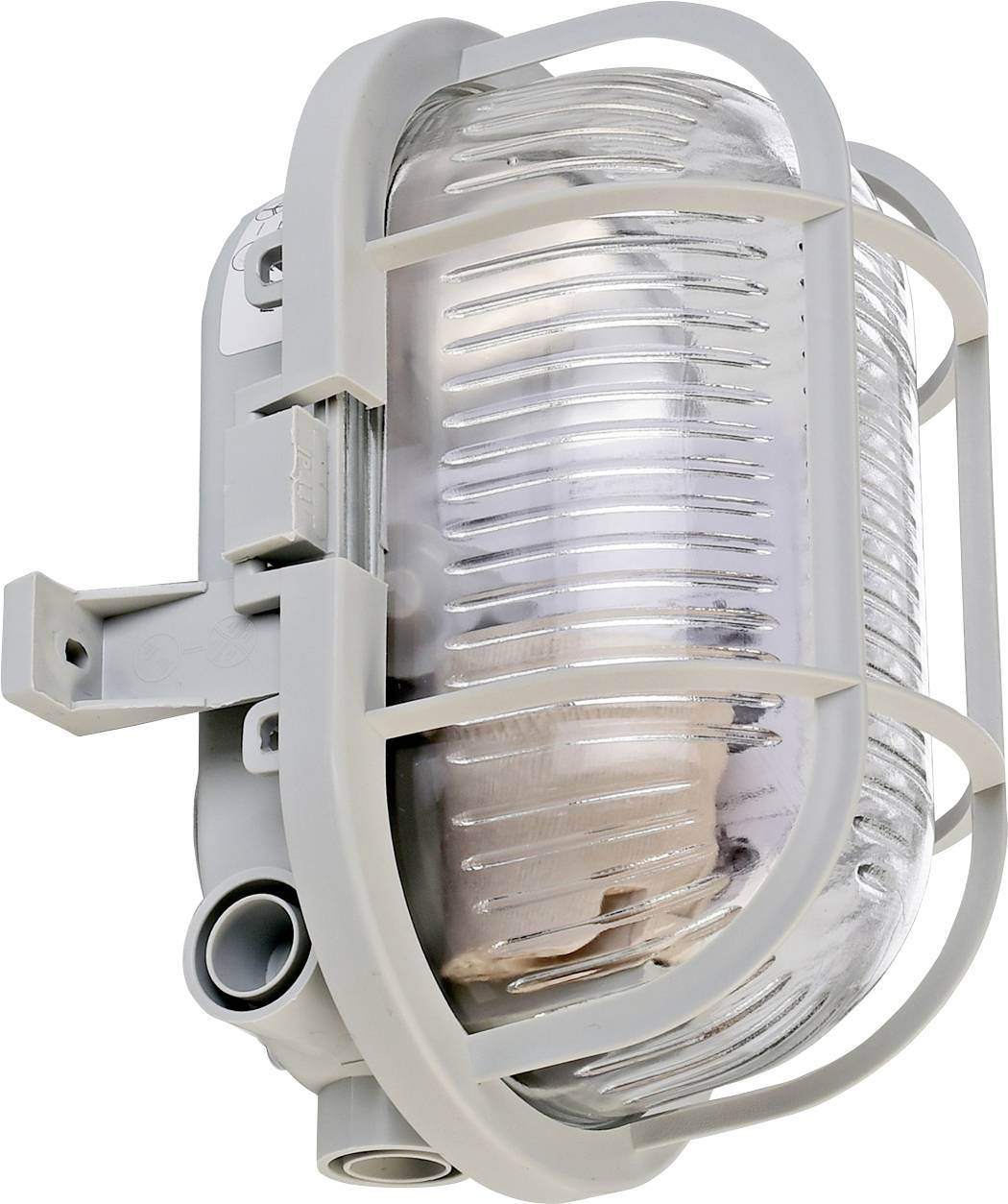 Deko Light Syrma Oval Grau 401013 Plafón para exteriores, Apliques de pared para exteriores E27 Gris-0