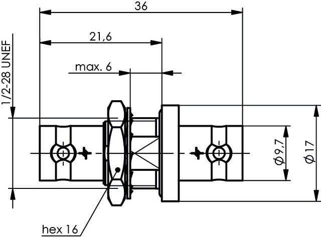 Telegärtner 100023784 100023784 Clavija de conexión TNC Acoplamiento, recto 1 UD(S).-1
