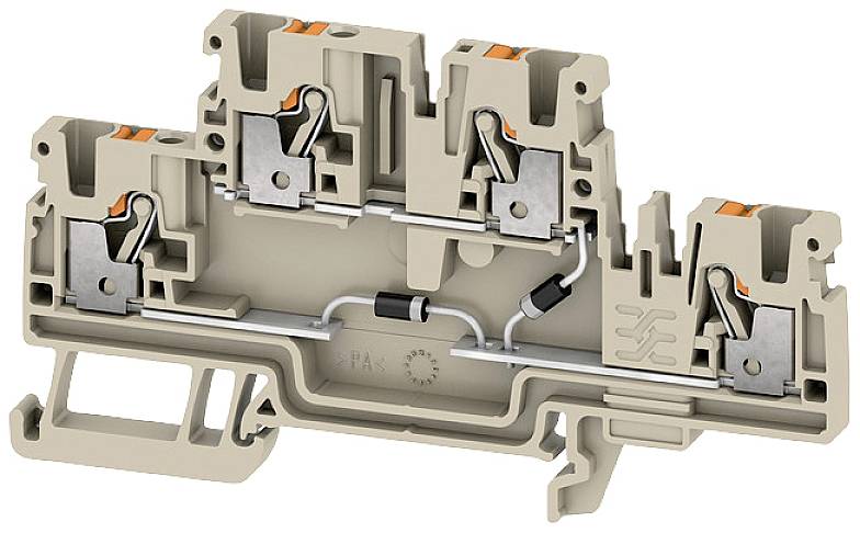 Weidmüller 2704400000 Bloque de conexión para elementos de construcción 5.1 mm Terminal Push-In Beige 50 UD(S). Piece